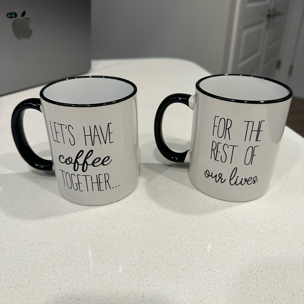 Engagement or wedding coffee mug for couple! let's have coffee together